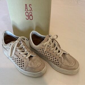 A.S. 98 Adrian leather sneaker in Bone size 40
